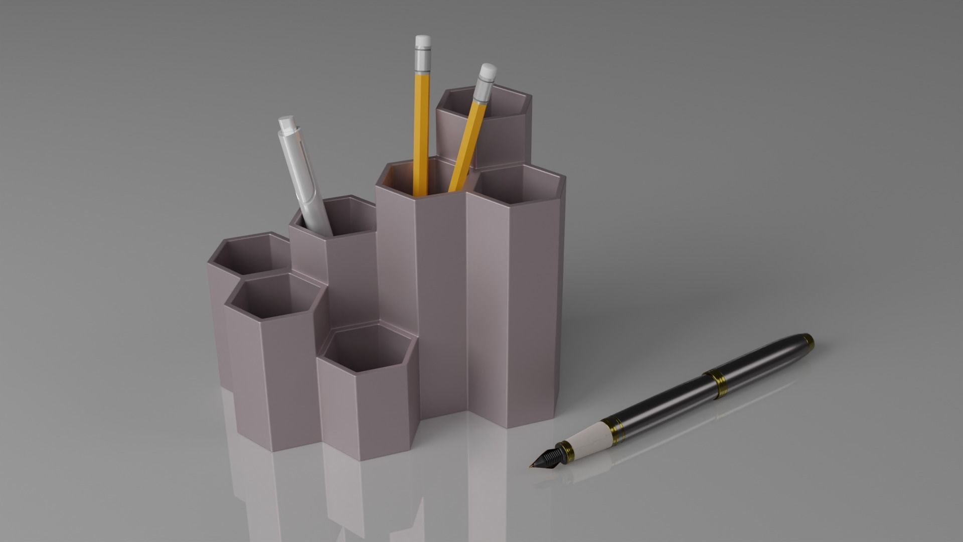 Hive Pen Holder 3D print model_1