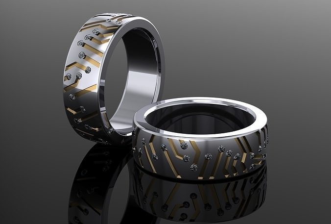 techno ring 3D print model
