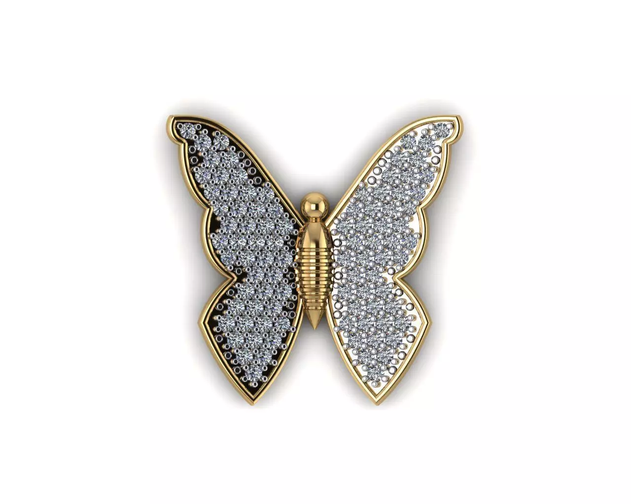  butterfly pendent  3D print model_0