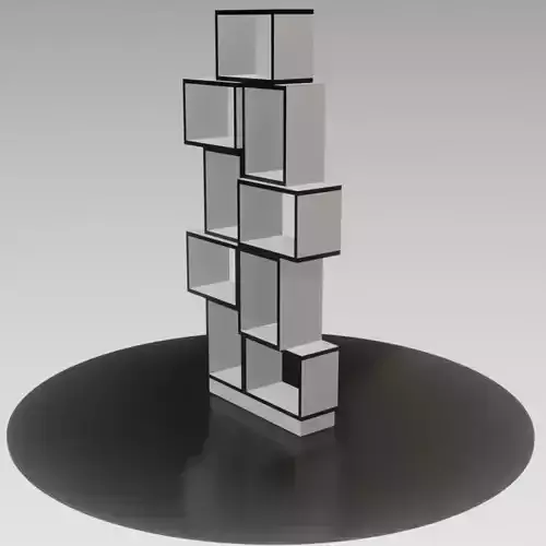 shelf book with squares on top