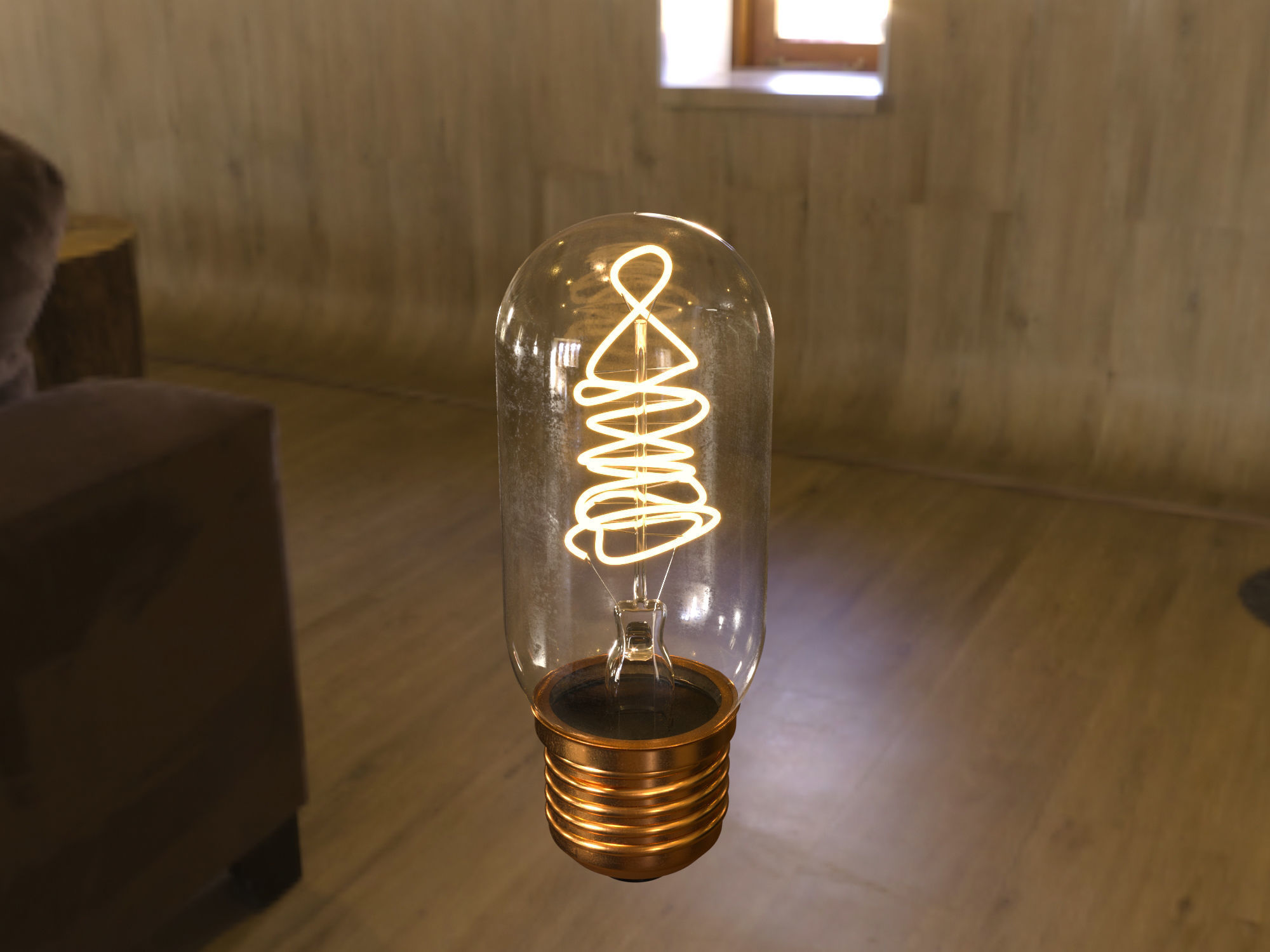 Edison Bulb 3D model_3