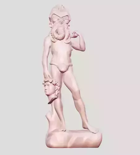 Monster with David head