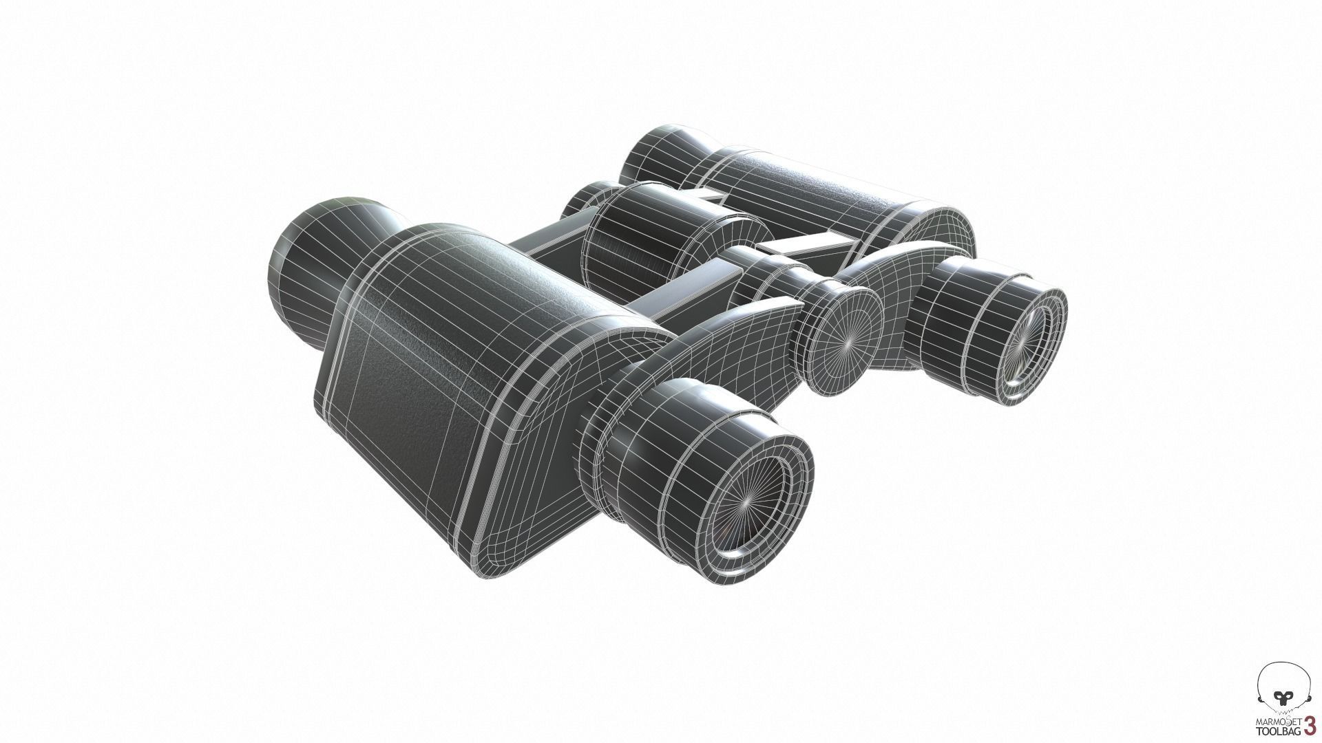 Binoculars Collection Low-poly 3D model_17