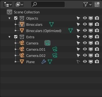 Binoculars Collection Low-poly 3D model_27