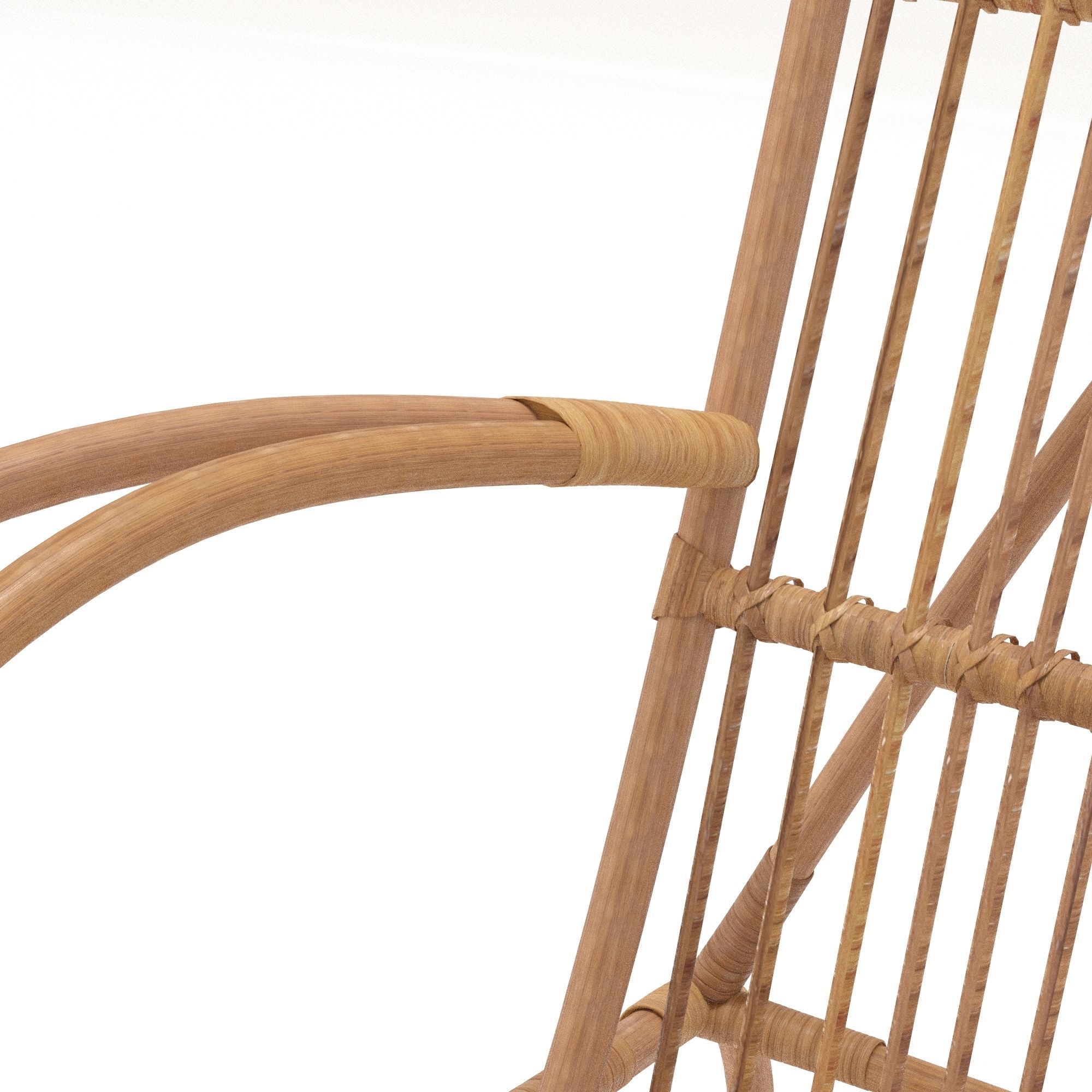 Dallas Rattan Chair 3D model CGTrader