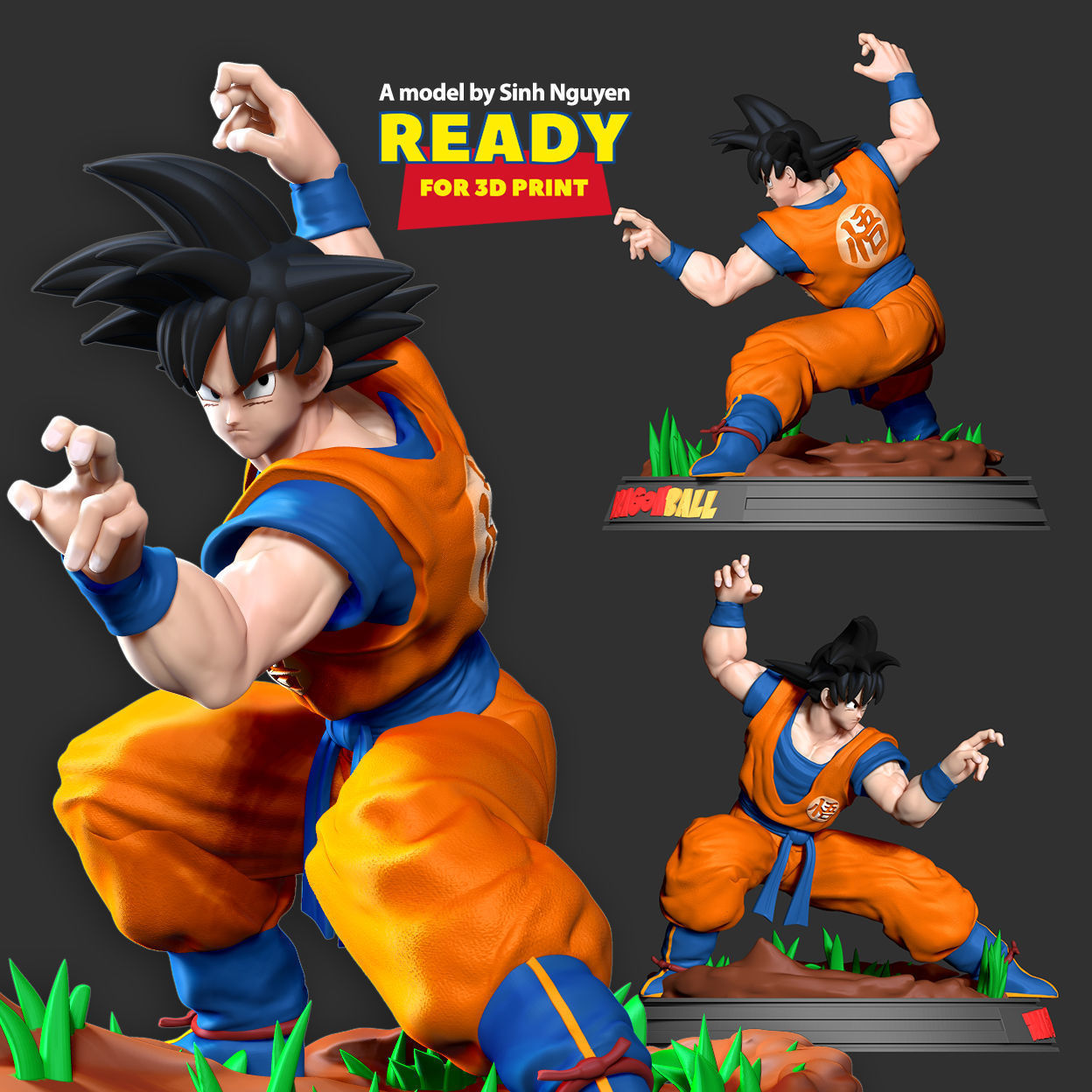 Son Goku - Ready to fight 3D print model_1
