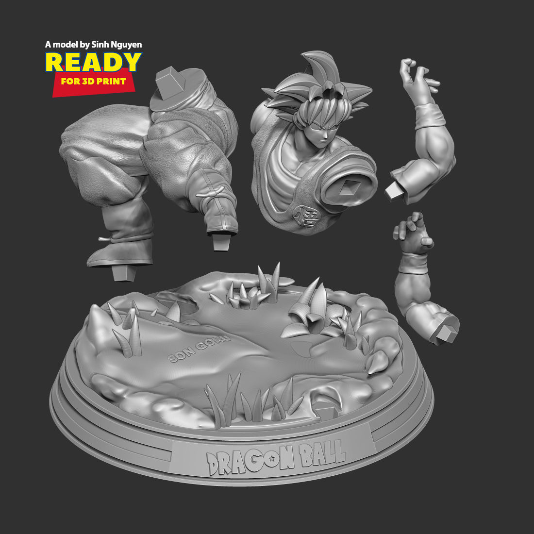 Son Goku - Ready to fight 3D print model_2