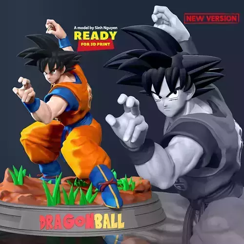 Son Goku - Ready to fight 3D print model