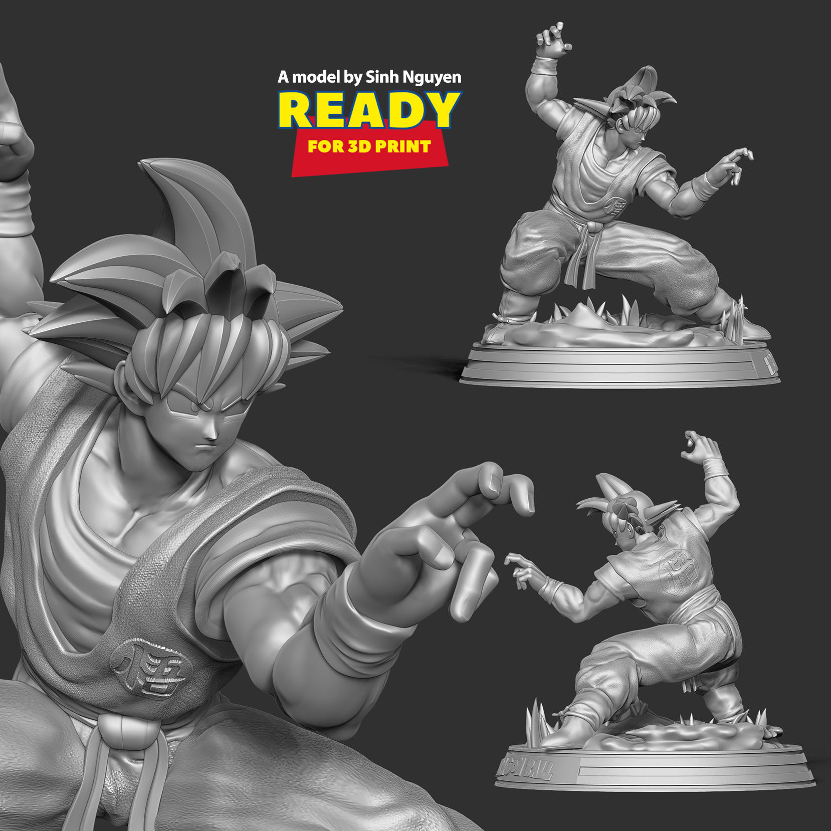 Son Goku - Ready to fight 3D print model_3