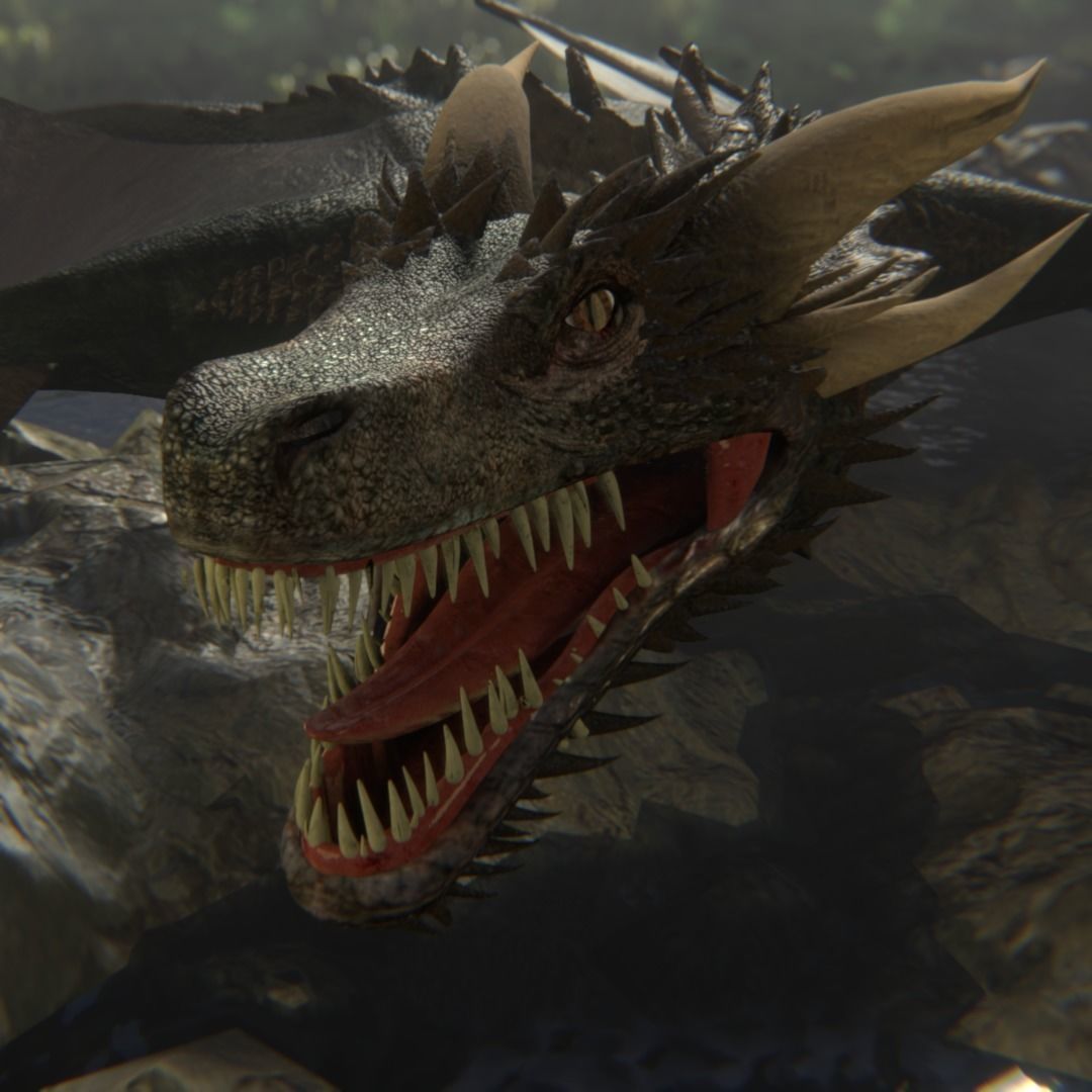 Dragon game of thrones 3D model_2
