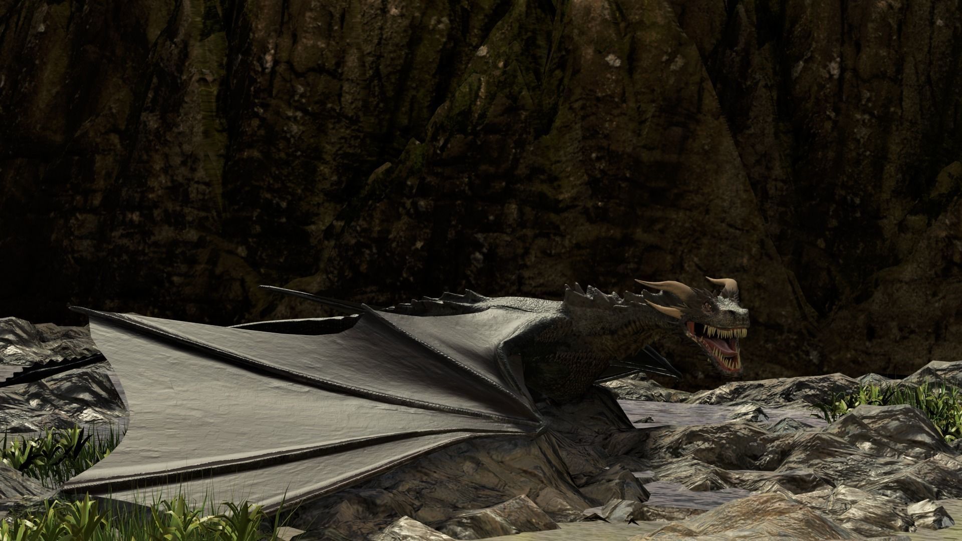 Dragon game of thrones 3D model_4