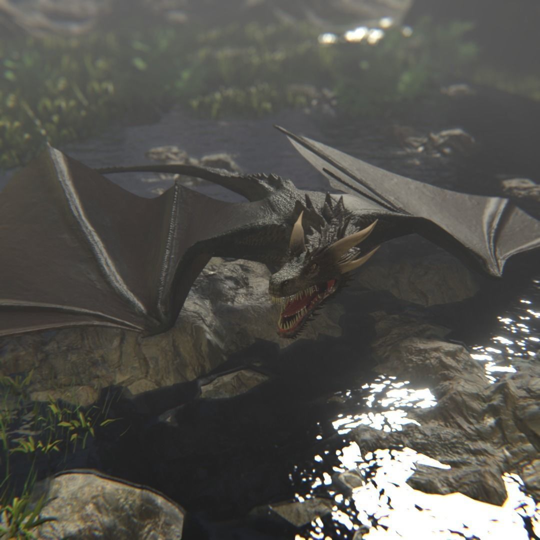 Dragon game of thrones 3D model_1