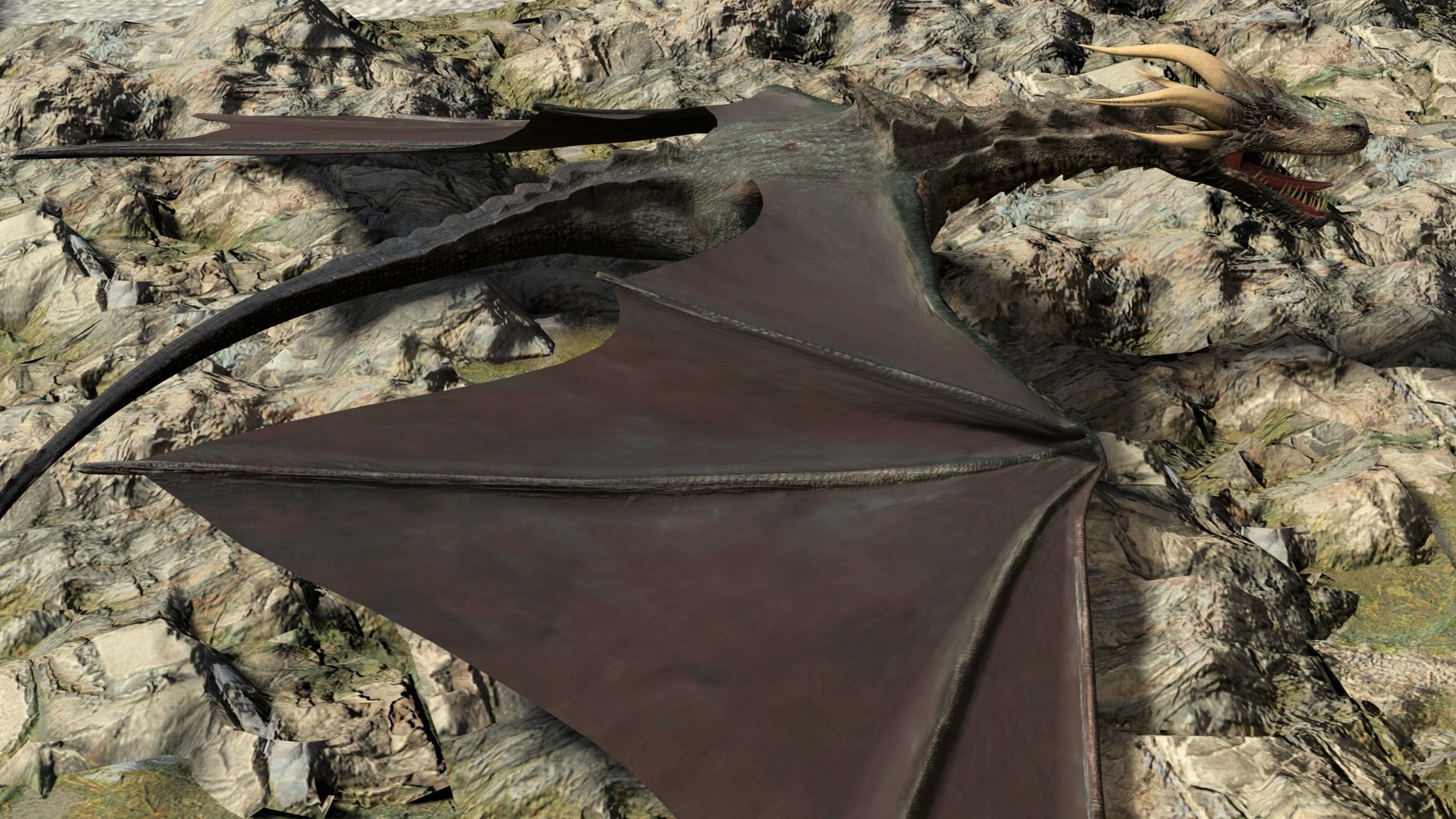 Dragon game of thrones 3D model_3