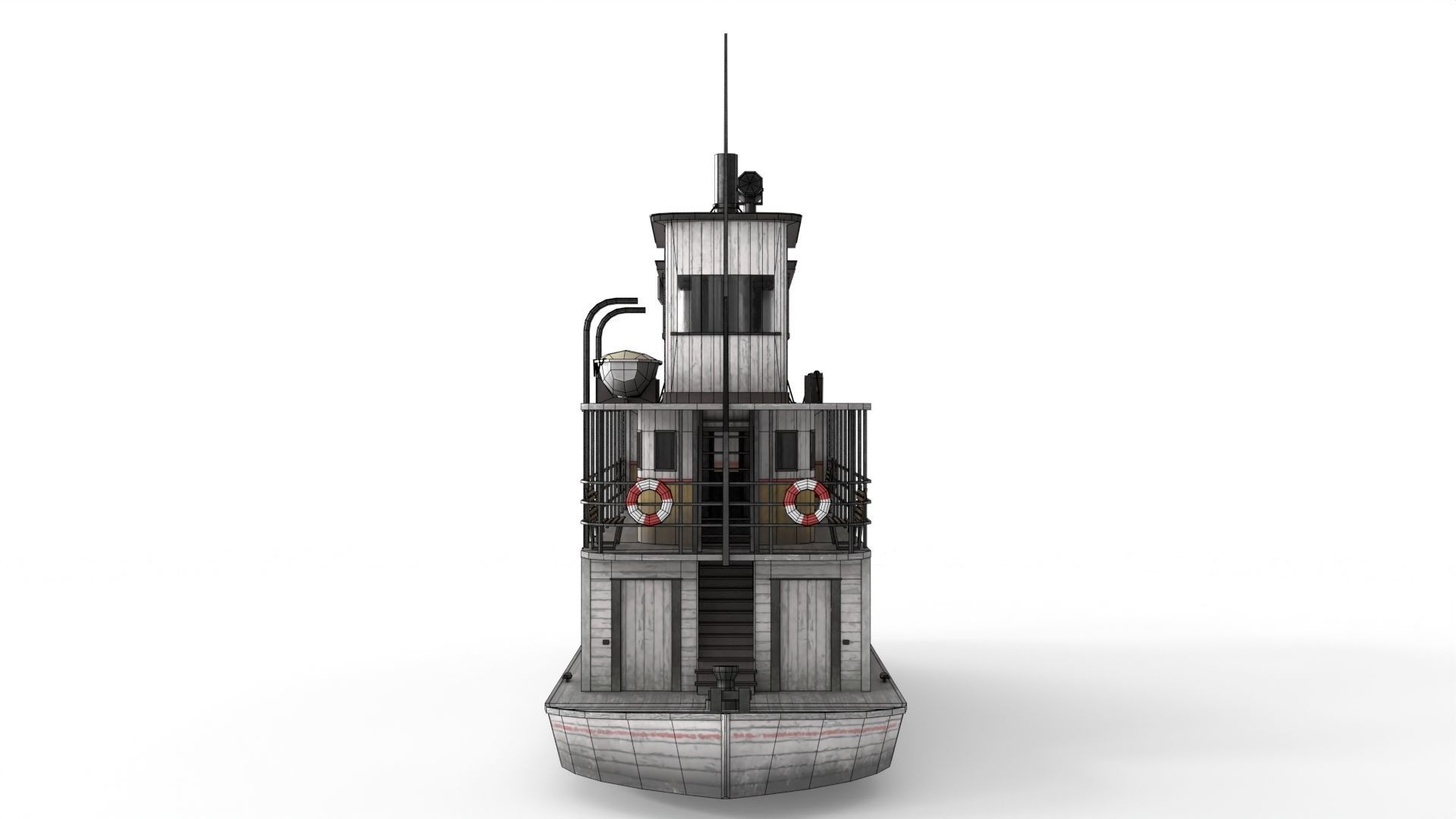 Old Ship 01 Low-poly 3D model_17