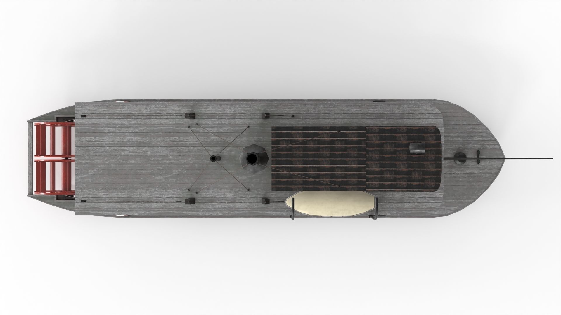 Old Ship 01 Low-poly 3D model_4