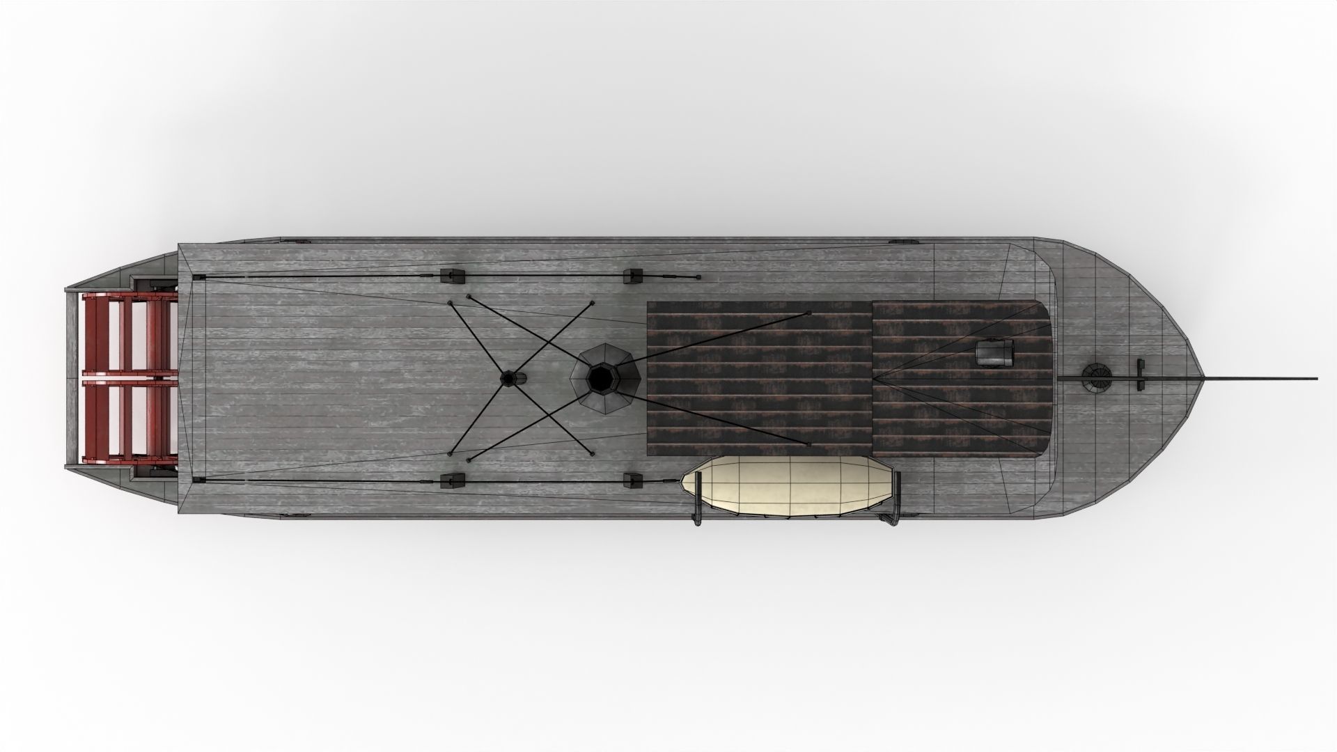 Old Ship 01 Low-poly 3D model_14