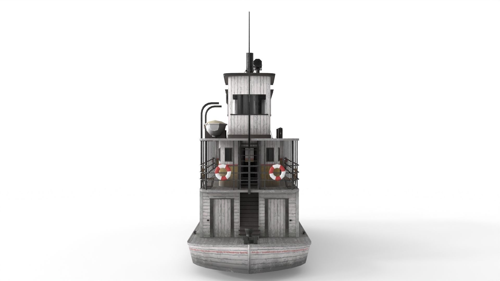 Old Ship 01 Low-poly 3D model_7