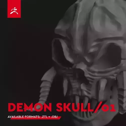 DEMON SKULL 01 by Mike Kobzar 3D model