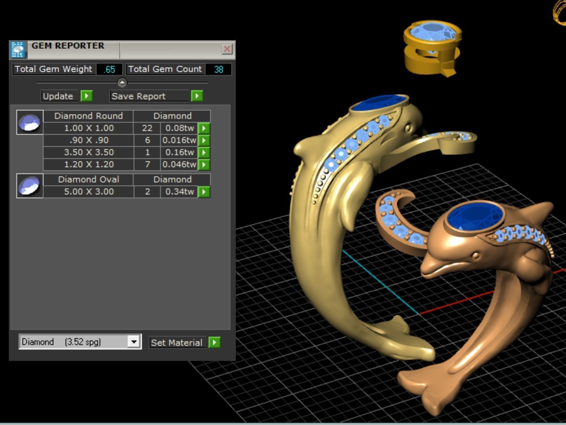 Ring Dolphins 3D print model_7