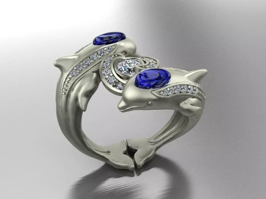 Ring Dolphins 3D print model_0