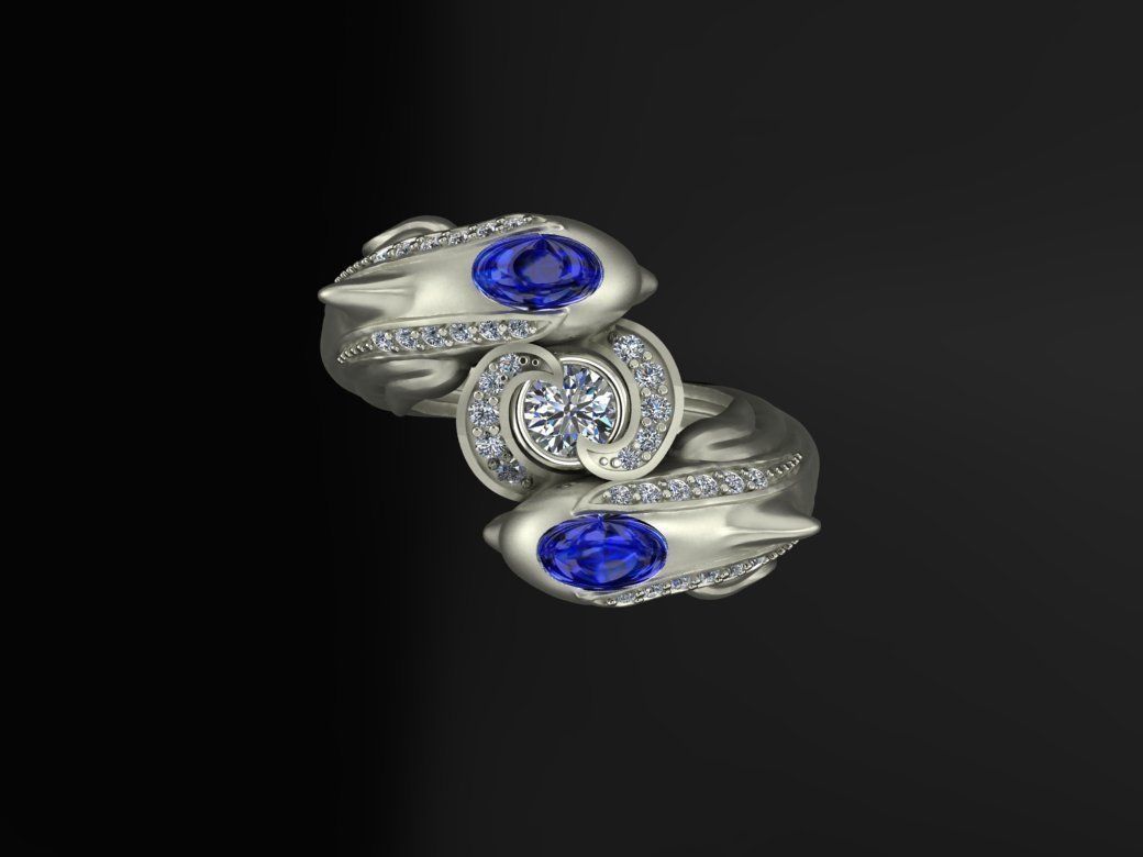 Ring Dolphins 3D print model_1