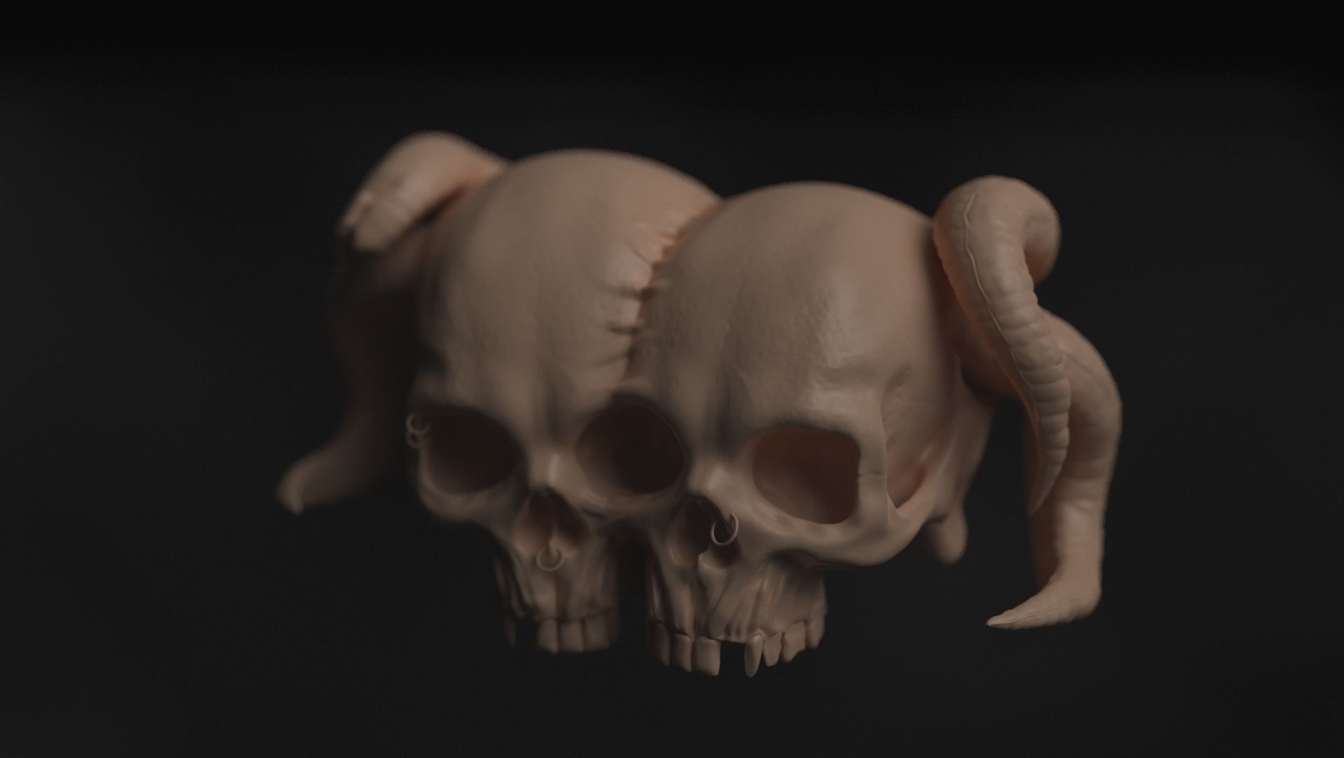 DEMON SKULL 08 by Mike Kobzar 3D model_1