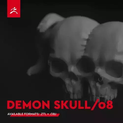 DEMON SKULL 08 by Mike Kobzar 3D model
