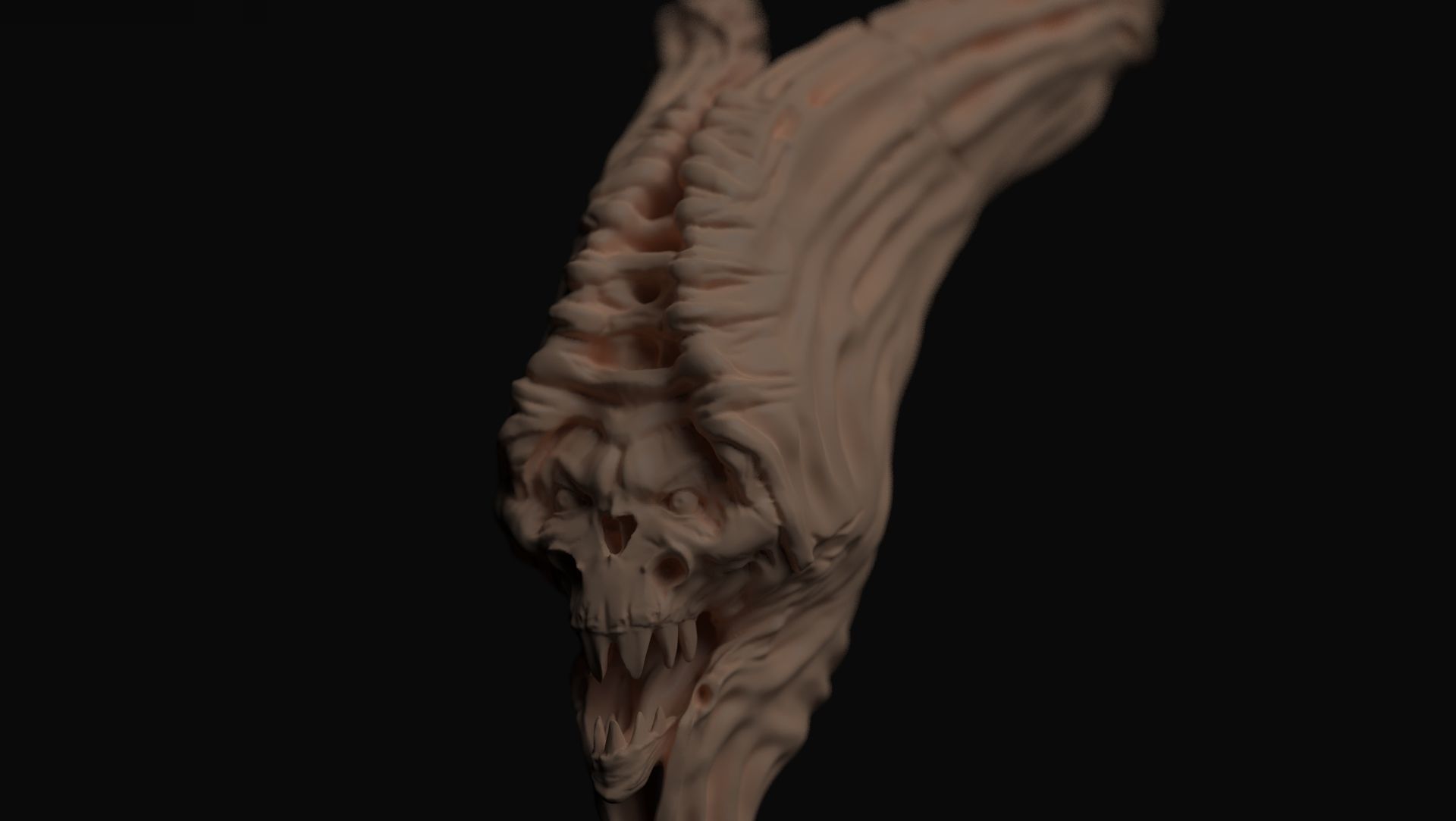 DEMON SKULL 09 by Mike Kobzar 3D model_1