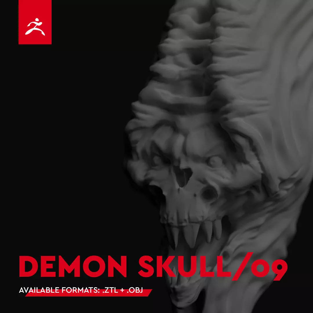 DEMON SKULL 09 by Mike Kobzar 3D model_0