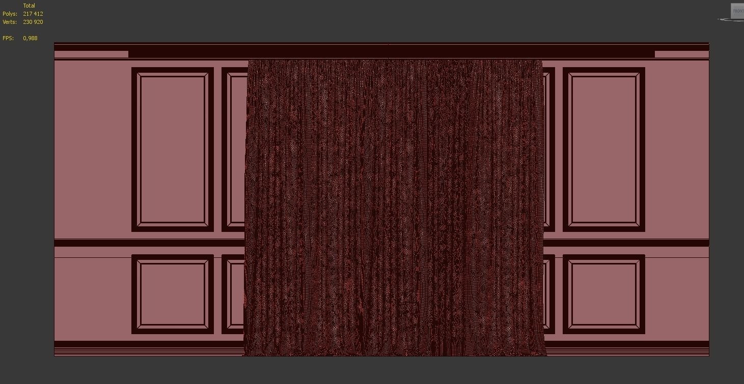 Curtain Set 207 3D model_4