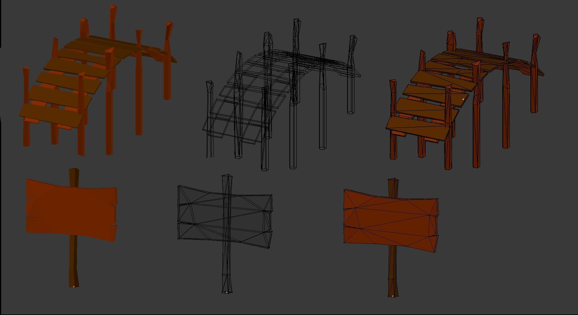 Lowpoly mini bundle 3d models Low-poly 3D model_13