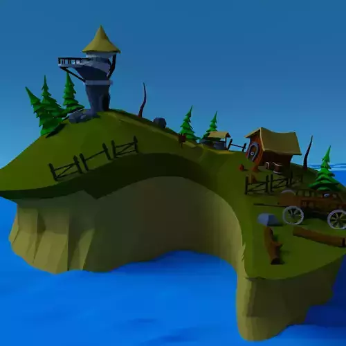 Lowpoly mini bundle 3d models Low-poly 3D model