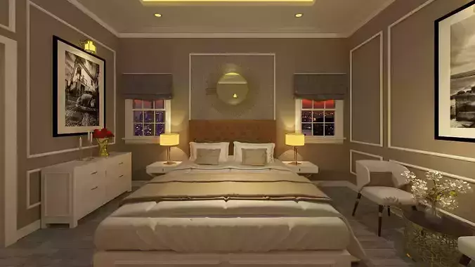 VILLA BEDROOM 3D print model