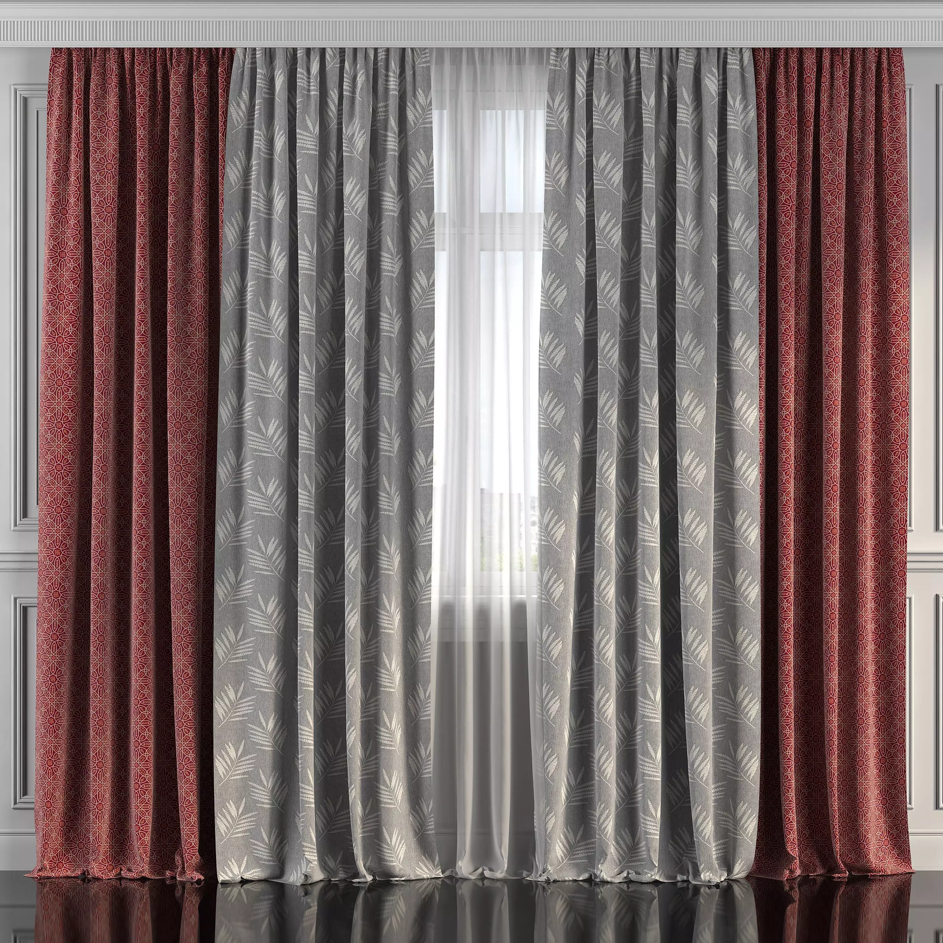 Curtain Set 208 3D model
