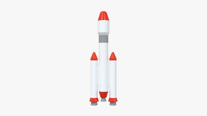Space Rocket 8 Low-poly 3D model