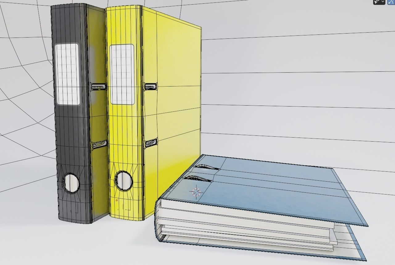 well made Ring binders Low-poly 3D model_3