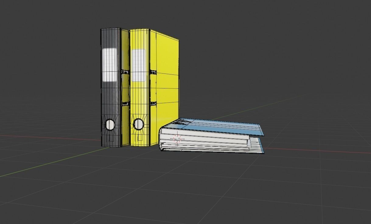 well made Ring binders Low-poly 3D model_1