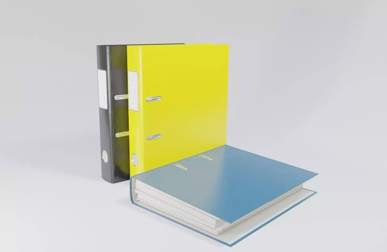 well made Ring binders Low-poly 3D model_0