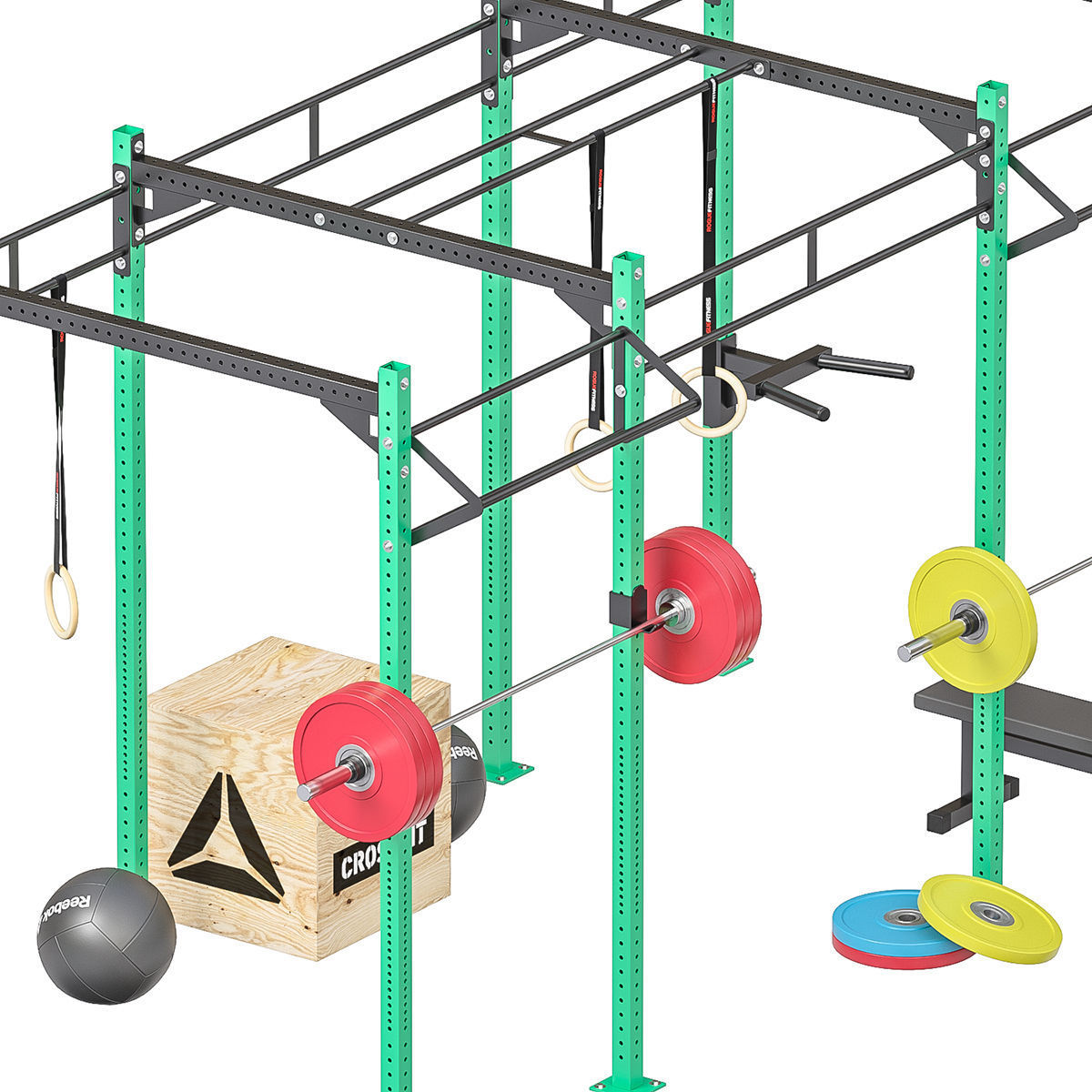 Crossfit equipment  3D model_1