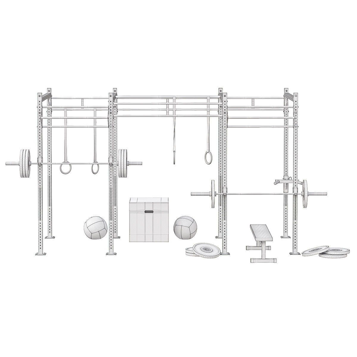 Crossfit equipment  3D model_6