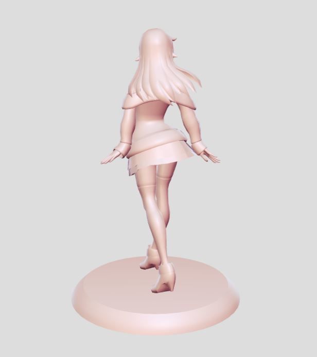 girl elf cute 3D print model_3