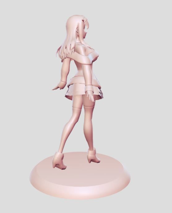 girl elf cute 3D print model_2