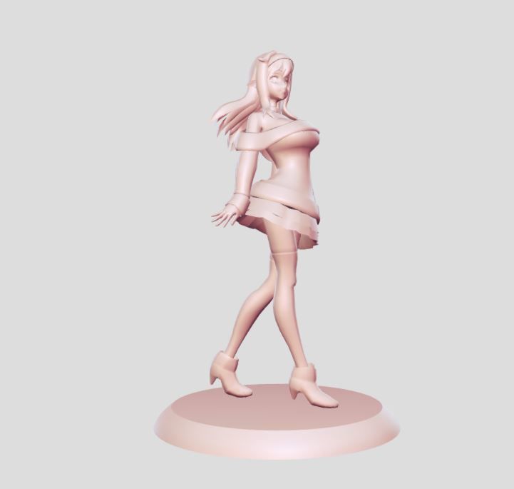 girl elf cute 3D print model_1