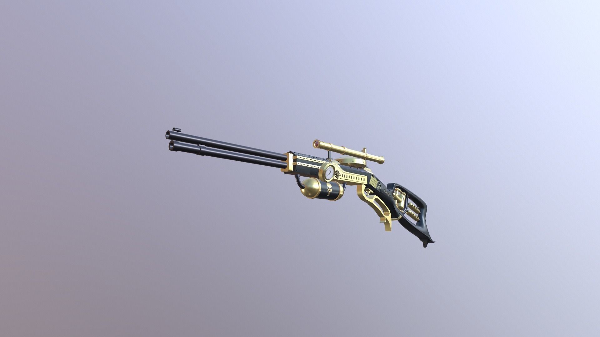 STEAMPUNK ICARUS SNIP RIFLE Low-poly 3D model_4