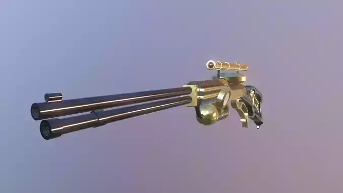 STEAMPUNK ICARUS SNIP RIFLE Low-poly 3D model