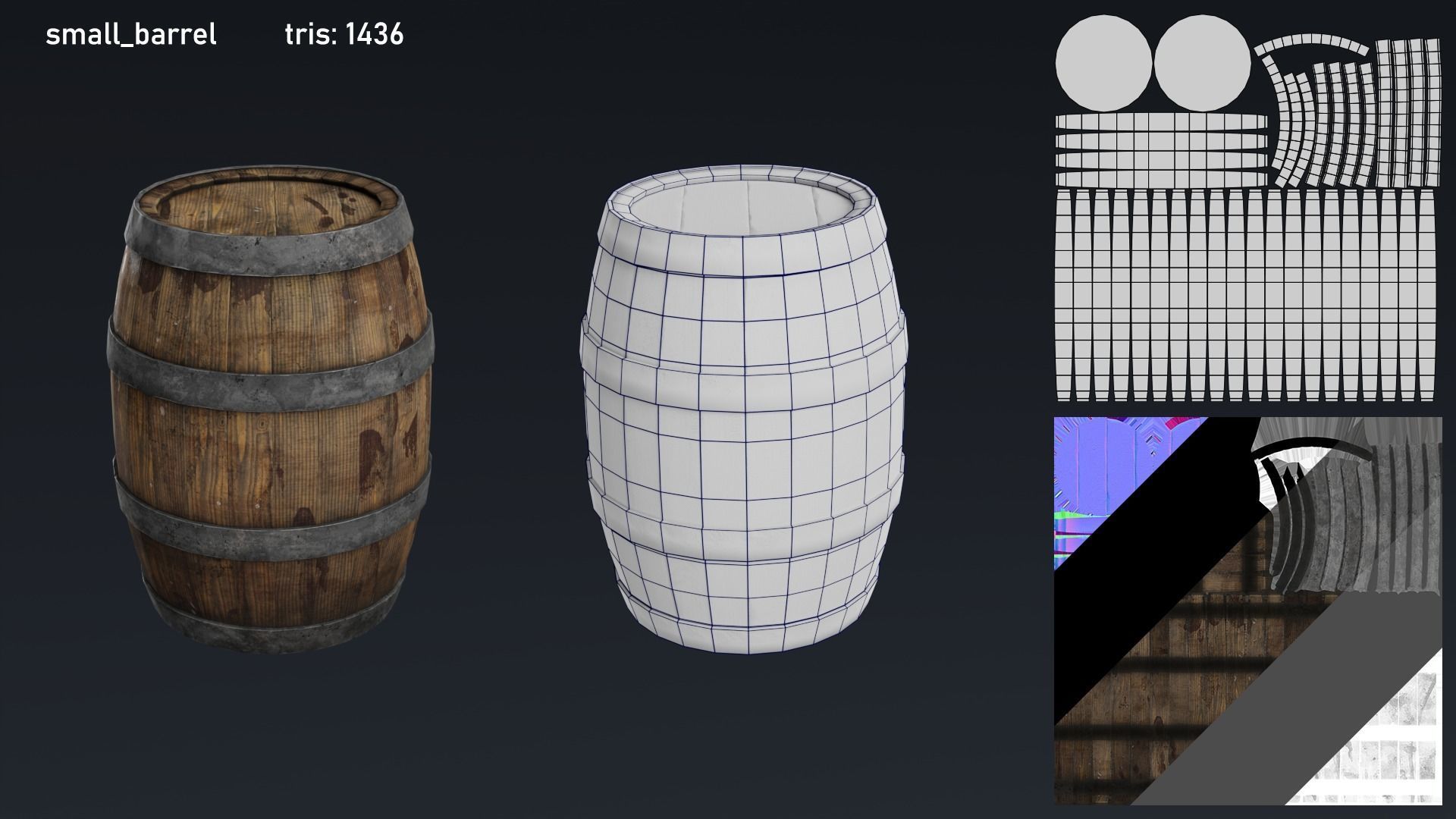 Medieval Fantasy Storage Props Asset Pack barrels crates buckets Low-poly 3D model_3