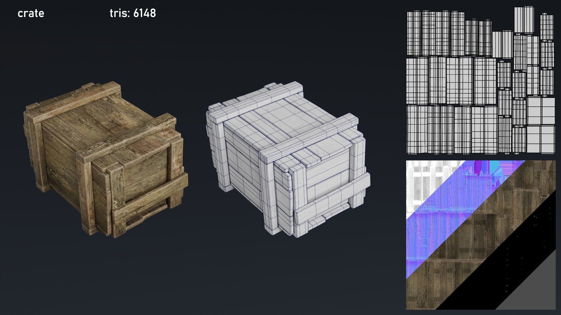 Medieval Fantasy Storage Props Asset Pack barrels crates buckets Low-poly 3D model_6