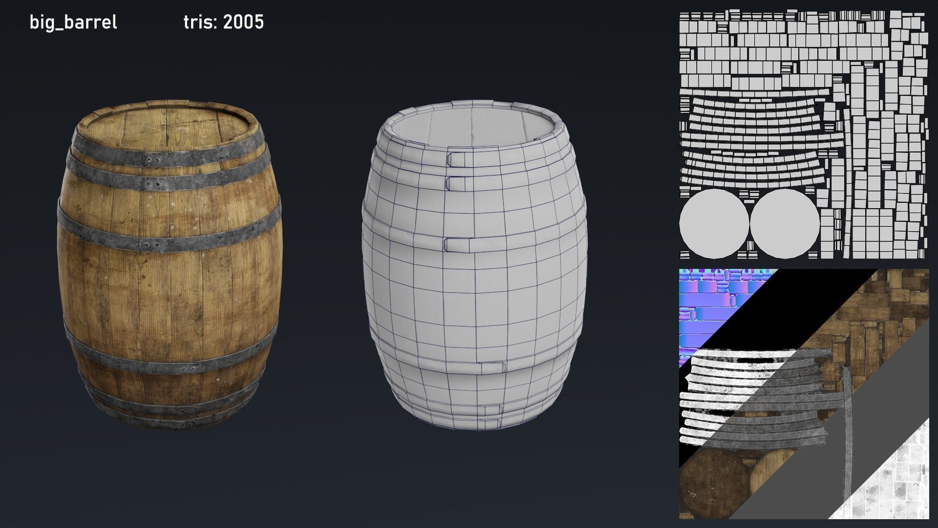 Medieval Fantasy Storage Props Asset Pack barrels crates buckets Low-poly 3D model_2
