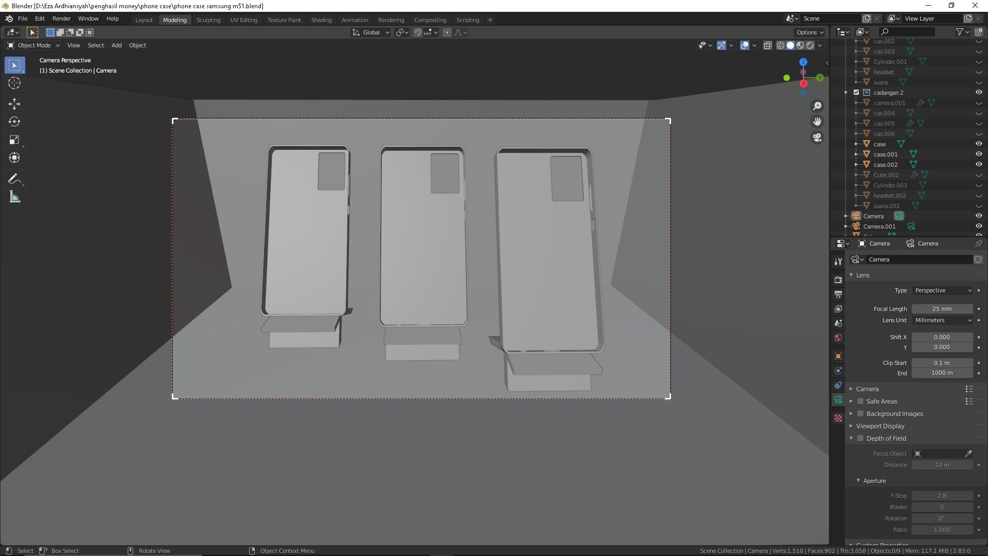 Phone Case Samsung Galaxy M51 3D model_3