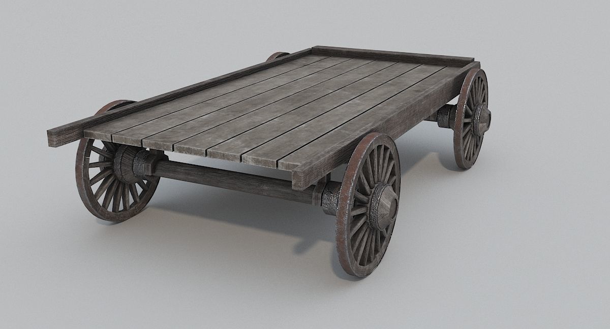 Low Poly Medieval Market Low-poly 3D model_21